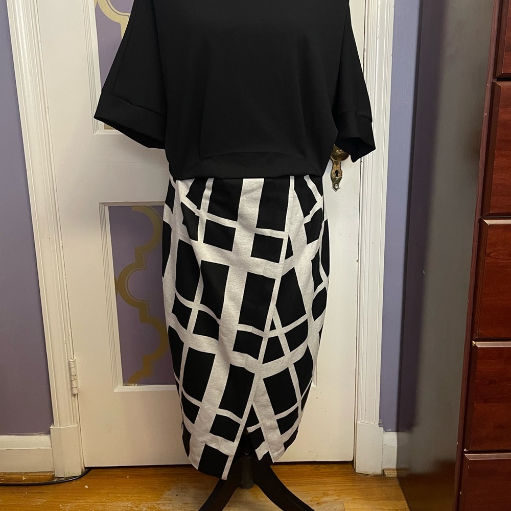 Contemporary Black & White Dress